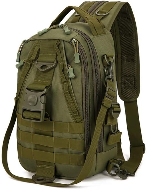 Daypack Military MOLLE Backpack Rucksack Gear Tactical Assault Pack Bag Fishing Backpack for Hunting Camping Trekking(Green)
