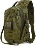 Daypack Military MOLLE Backpack Rucksack Gear Tactical Assault Pack Bag Fishing Backpack for Hunting Camping Trekking(Green)