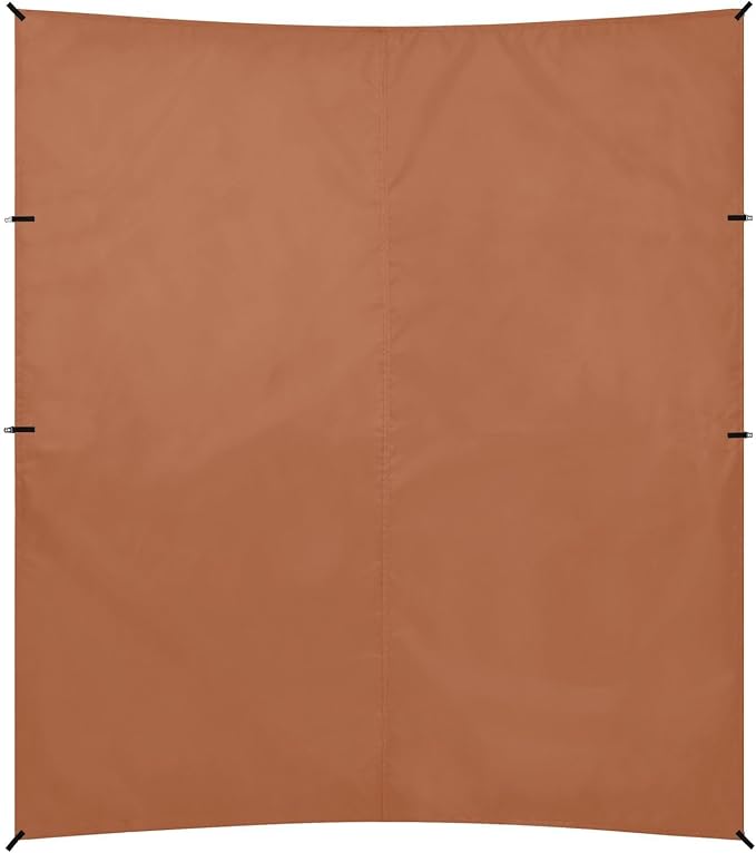 Terracotta Solid Color Pure Plain Beach Tent UPF50 Waterproof Portable Sun Shelter Includes Sand Shovel Sandbags Stability Poles for Camping Picnics Backyard &amp Fishing