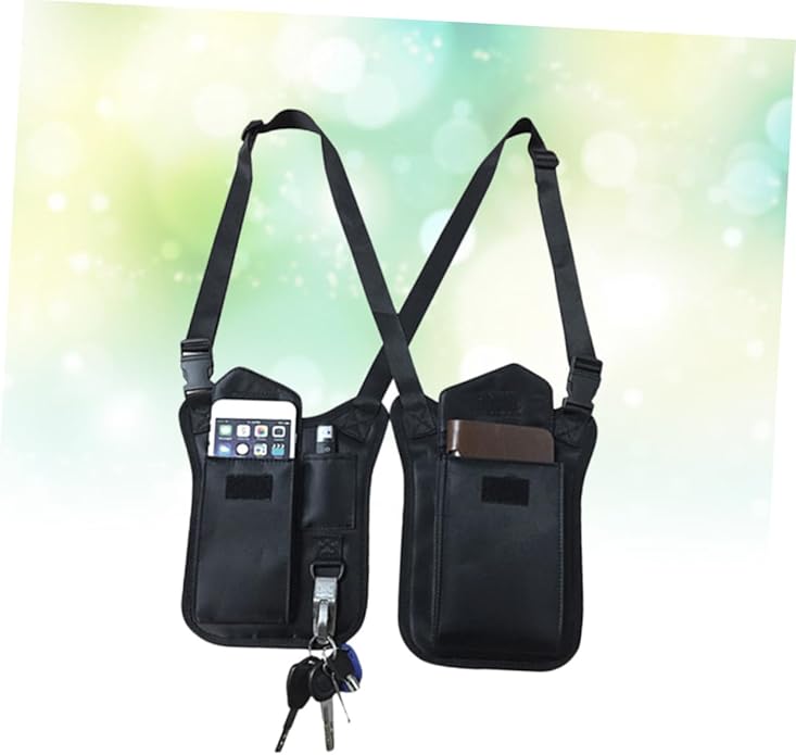 GANAZONO Concealed Armpit Bag Upgraded Multi Purpose Nylon Theft Shoulder Pack for Men Women for Travel Outdoor Activities Black