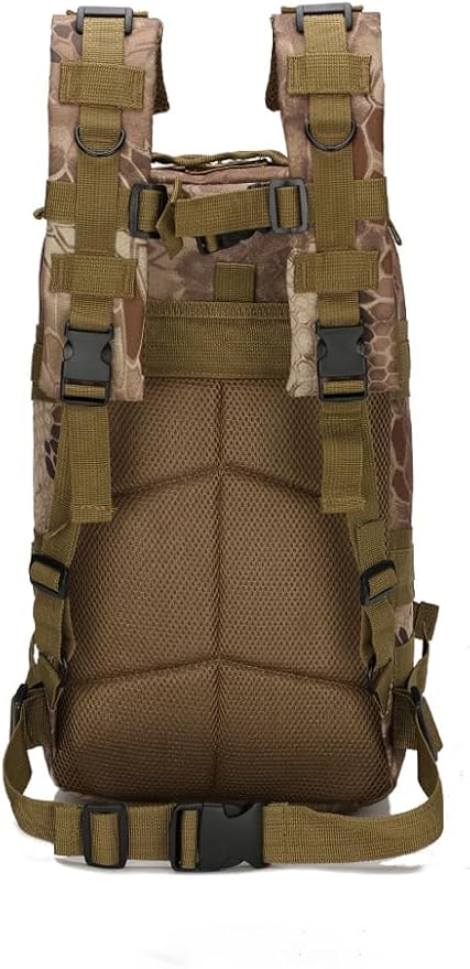 Military Tactical Backpack Outdoor Travel 20-35L Waterproof Oxford Army Breathable Daypack Bag for Hiking Sports (Maple Leaf Camouflage 20-35L)