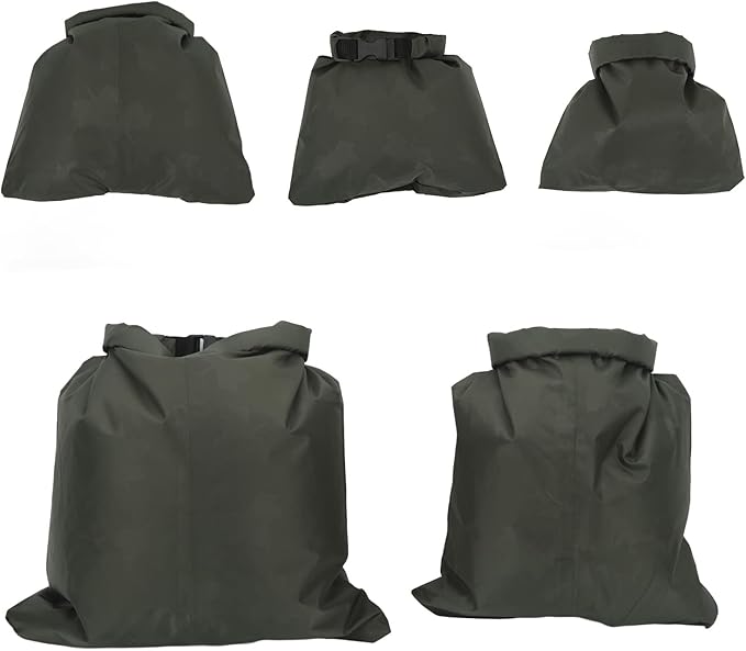 5Pcs oor Swimming Storage ing for Rafting Boating Cam Hiking Access with Roll Top Closure Army Green 1.5L 10L Capacity