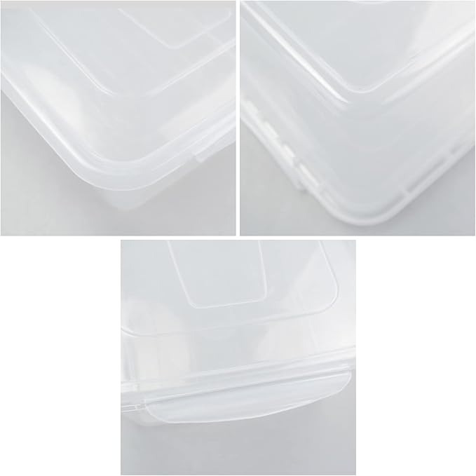 Clear Storage Boxs with Lids 14 Quarts Latching Storage Totes Bins Set of 4