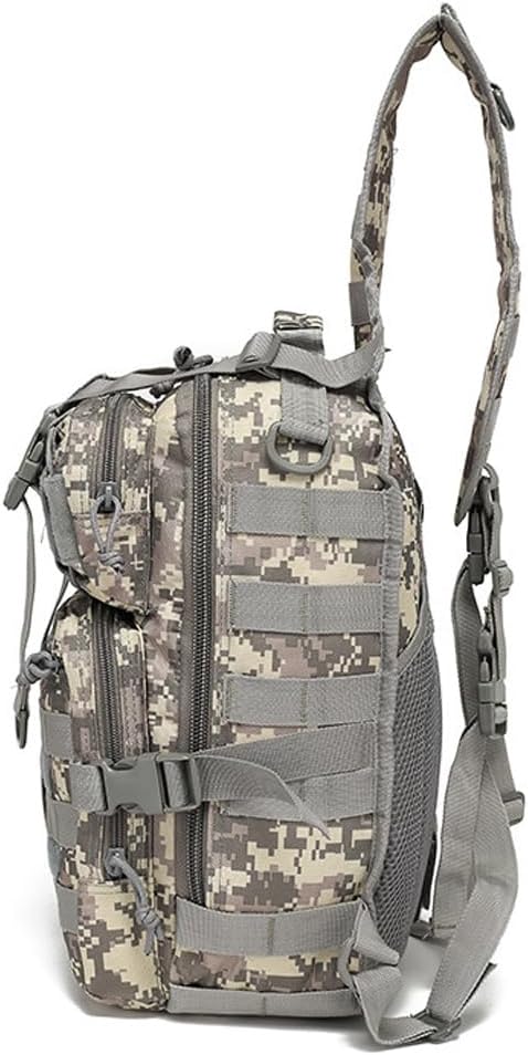 Outdoor Tactical Sling Bag Pack Military Sport Pack Sling Shoulder Backpack Molle Assault Range Bag (ACU)