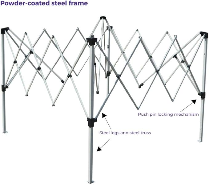 Impact Canopy 040000003 Slant Leg Canopy 10' x 10' Blue-No Sidewall