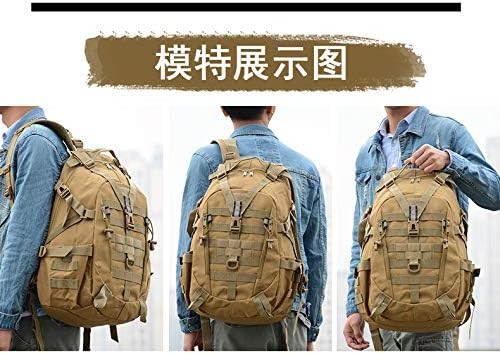 Tactical Backpack 25L Waterproof Molle Bag Out Bag for Men Women Hiking Daypacks Fishing Camping Motorcycle (Khaki)