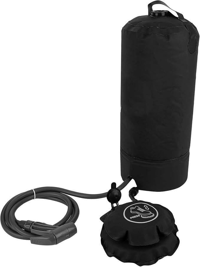 Outdoor 11L Shower Bag Set Camping Portable Bath Bag with Shower Head Tube Large Capacity Water Injection Design Pressure Shower System for Hiking Travel Beach Swimming