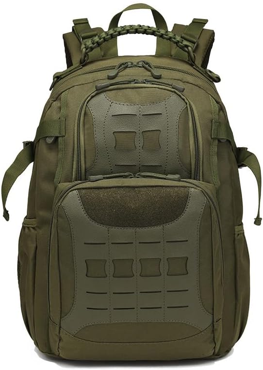 Outdoor Sports Pack Hiking Bag Rucksack Knapsack Combat Camouflage Tactical Backpack- Green
