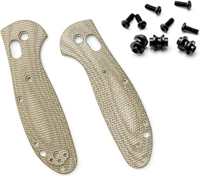 1Pair Micarta Scales with 3 Sets Screws Fit for Griptilian Mini 555 556 557 CNC Handle Patch DIY Accessory