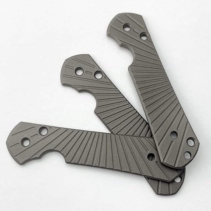 1 Piece Custom Titanium Scales Fits for Chris Reeve Large Sebenza 21 Pocket Knife CNC Sandblasting Handle Patch