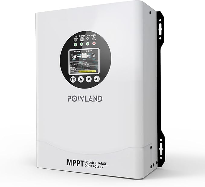 POWLAND 120A MPPT Solar Charge Controlle 12V/24V/36V/48V/60V/72V/84V/96V AutoMax Input 230V Solar Charger LCD Display Intelligent Regulator for AGM Gel Lithium ect