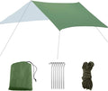 TRIWONDER Camping Tarp - 118x118 Waterproof Rain Fly Tent Footprint Ground Cloth Multifunctional Cover Heavy Duty for Canopy Hammock Hiking Picnic (Green)