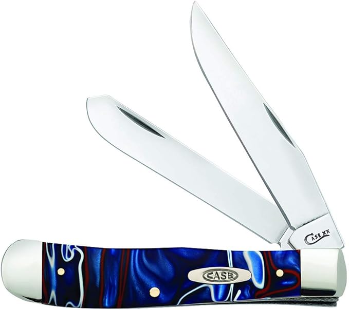 Case WR XX Pocket Knife Patriot Kirinite Trapper Item #11200 - (10254 SS) - Length Closed: 4 1/8 Inches