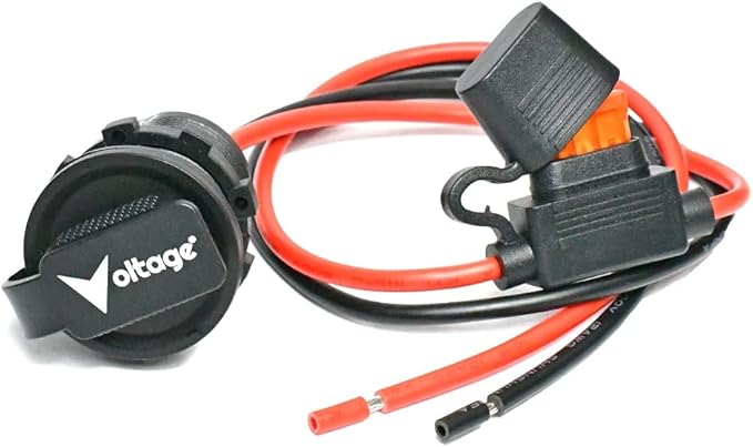 Voltage SAE Panel Mount Connector Socket with Fuse Waterproof SAE Quick Connect for Kayak Boat Solar Panel Flush Mount 12AWG 18 V-SAE1250