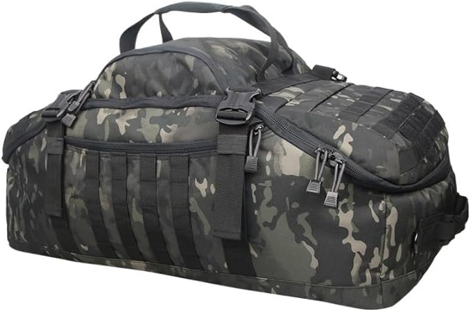 tactical backpack Bolsa de gimnasio táctica militar para hombre morralde 40L 60L 80L impermeable para acampar bolsas de viaje deportivas assault pack ( Color : 40L Black Camo  Size : CHINA )