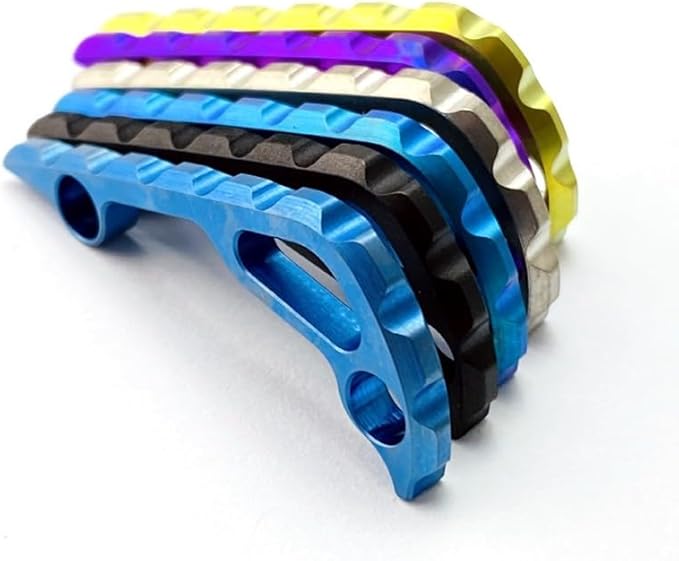 1PC Custom CNC Titanium Alloy Spine Back Spacer Replacement Fits for Bugout 535 DIY Accessory(Black)