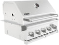 Spire Premium 5 Burner Built In Gas Grill Island Head Stainless Steel 30 Inch Propane Grill with Rear Burner 63000 BTUs 750 SQ In Racks Dual Fuel Compatibility - 740-0788P