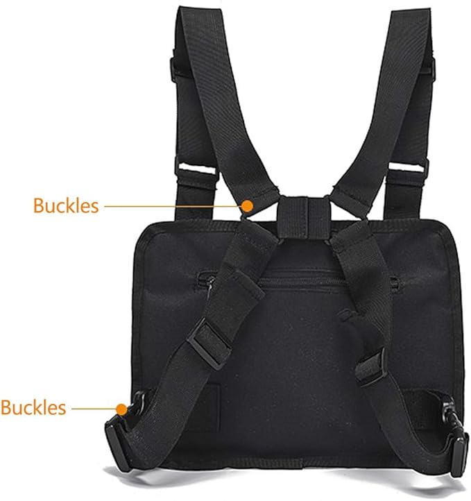 Outdoor Chest Bag For Men Tactical Utility Pack Lightweight Chest Pouch Hiphop/Harness Bag for Workouts Cycling Hiking (Jungle Digital)
