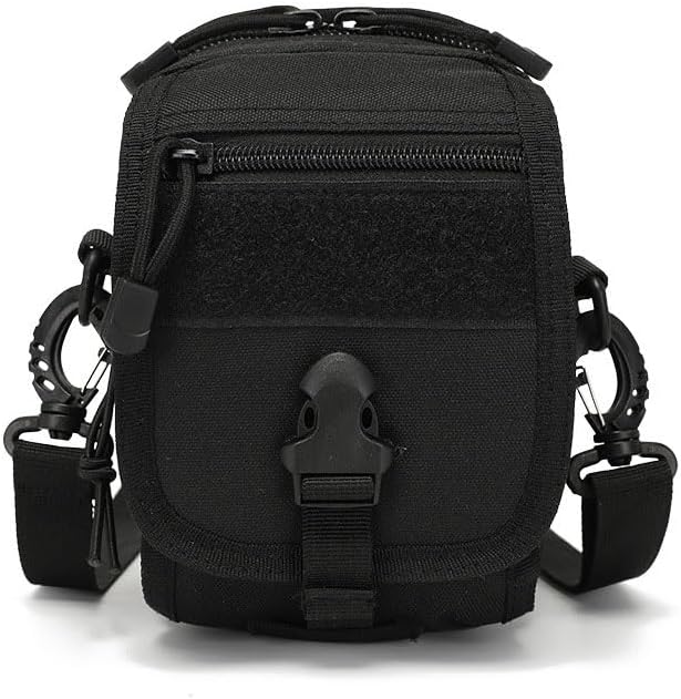 Outdoor Sports Hiking Sling Pack Camouflage Tactical Molle Shoulder Bag - Black