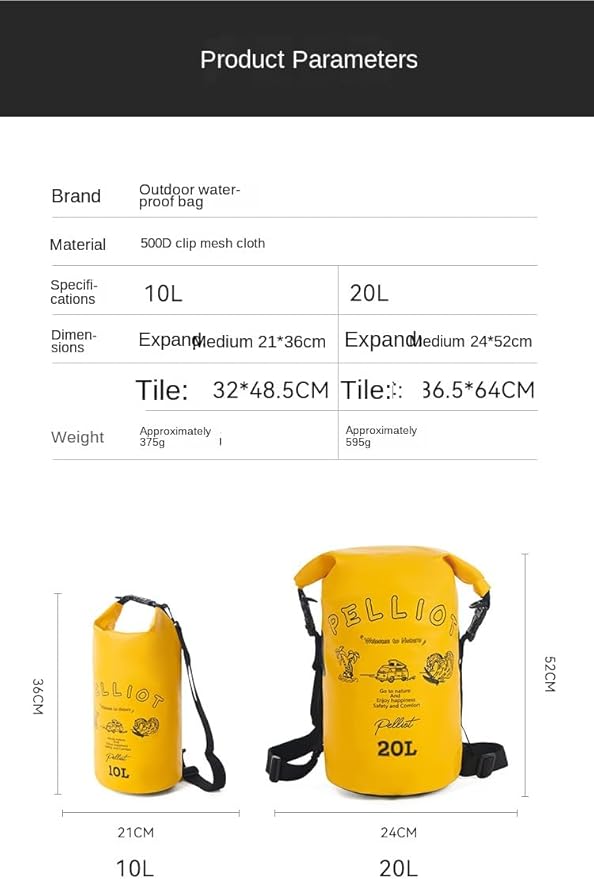 KAYNO Outdoor Water-Proof Bag Seaside Beach Camping Cellphone Storage Bag River tracing Rafting Large Capacity Backpack