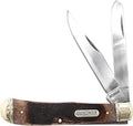 Old Timer 95OTB Genuine Bone Large Gunstock Trapper 7.3in S.S. Traditional Folding Knife with 3.1in Clip Point and Bone Handle for Outdoor Hunting Camping and EDC