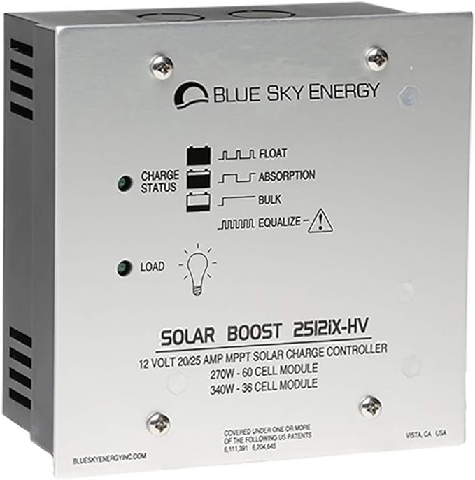 Solar Boost SB2512iX-HV-Li 25A MPPT Solar Charge Controller for 4S LiFePO4 Batteries. Auxiliary Output for Dual Battery Charge or 25A LVD Load Output