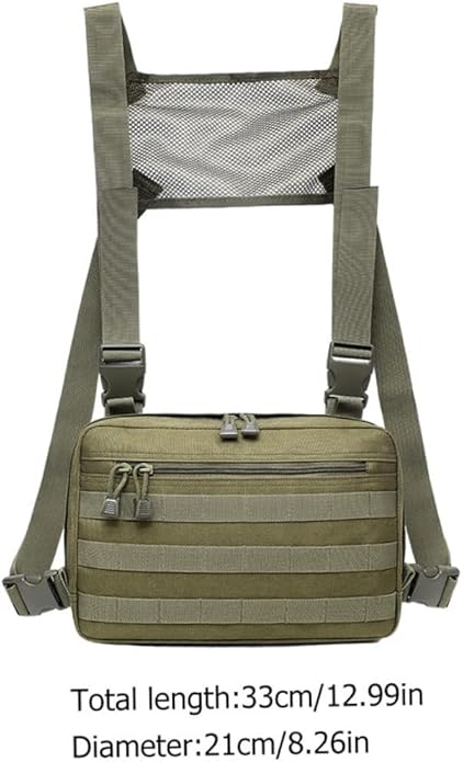 CALLARON Survival Bag for Men Multifunctional Chest Bag Tactical Crossbody Camping Gear