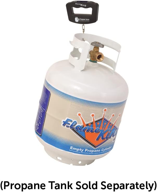 Flame King Smokeless Portable Propane Fire Pit Bowl 24 inches 58K BTU with Propane Grip Scale Self Igniter Cover &amp Carry Straps for RV Camping &amp Outdoor Living