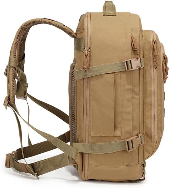 Outdoor Sports Pack Hiking Bag Rucksack Knapsack Combat Camouflage Tactical Backpack - Tan