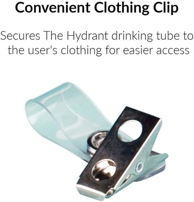 SP Ableware 745820000 Hydrant Water Bottle with Long Tube Mouth Piece and Clothing Clip for Hand-Free Hydration 1-Liter