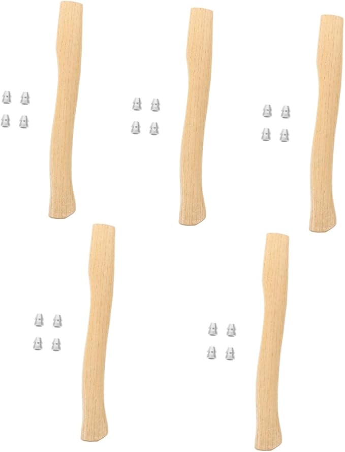 Mipcase 5sets Axe Handle Replacement Wooden Hatchet Handle for Firewood Gardening and Outdoor Activities Accessory for Enhanced Performance