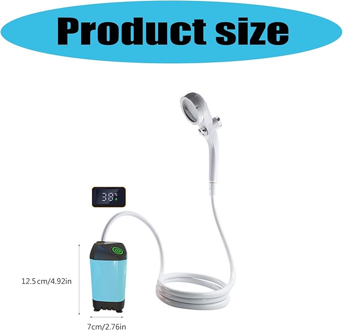 Outdoor Shower with Shower Head Electric Portable Shower for Hiking USB Rechargeable Camping Shower Camp Shower Pumps