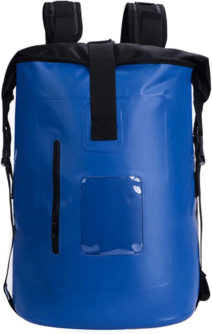 Waterproof Dry Bag Backpack for Kayaking Dry Backpack with Shoulder Floating Dry Sack Outdoors Activities for Boating (Color : Blue)