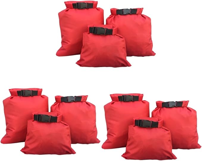Garneck 3sets Sizes Waterproof Bags 1.5l 2.5l for Outdoor Boating Kayaking Camping