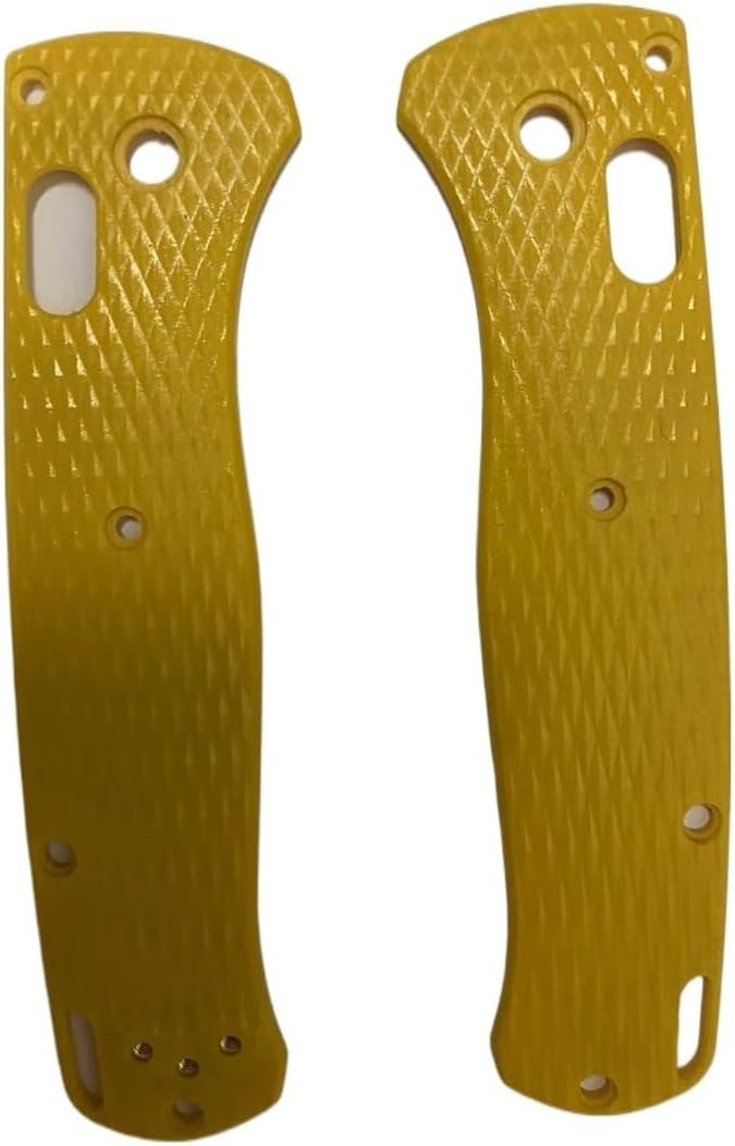 1 Pair Custom G10 Scales Handle Fits for Bugout 535 DIY Making Accessory(Yellow)