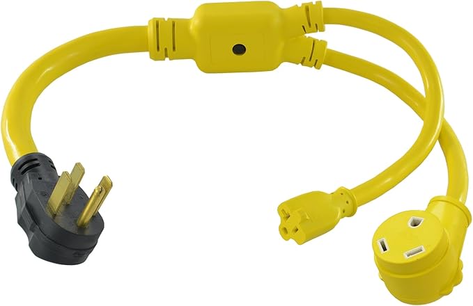 Conntek 14963: 50 Amps 14-50P to TT-30R &amp 5-15/20R Y-Adapter