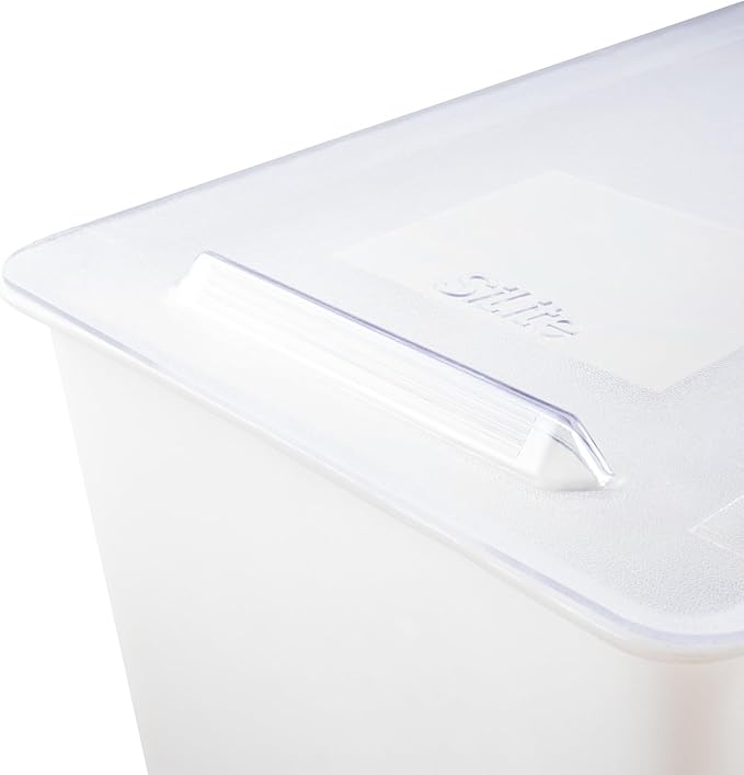 Carlisle FoodService Products BIN4402 Portable Ingredient / Food Storage Bin with Sliding Lid 44 Gallon White