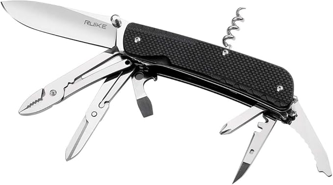 Ruike Small Camping Knife Lightweight Folding EDC Survival Utility Knives Set Grade Tactical Pocket Knife with Clip Men Women Multi Tools hiking Gear 17c27 Cool Steel Screwdriver LD41