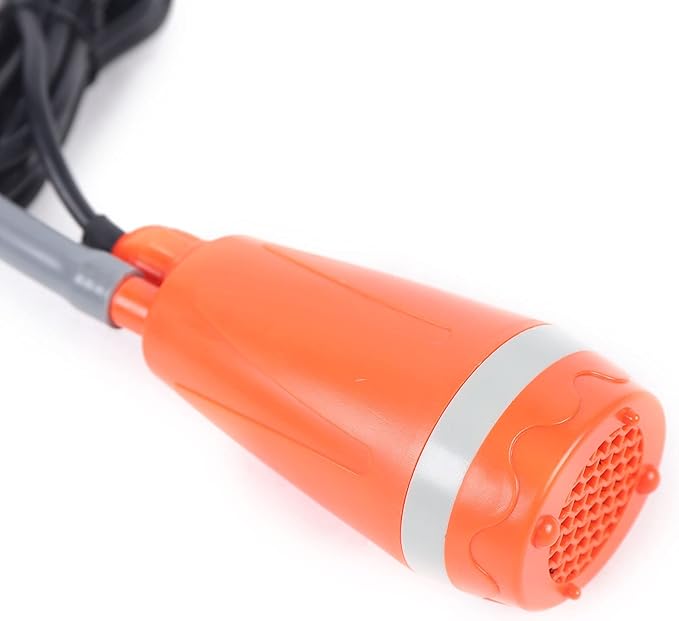 Portable Camping Shower Adjustable Water Shower Pump with Hook Outdoor Shower with Filter Suitable for Indoor/Outdoor Showering Camping Pet Cleaning Car Washing Garden Watering etc.