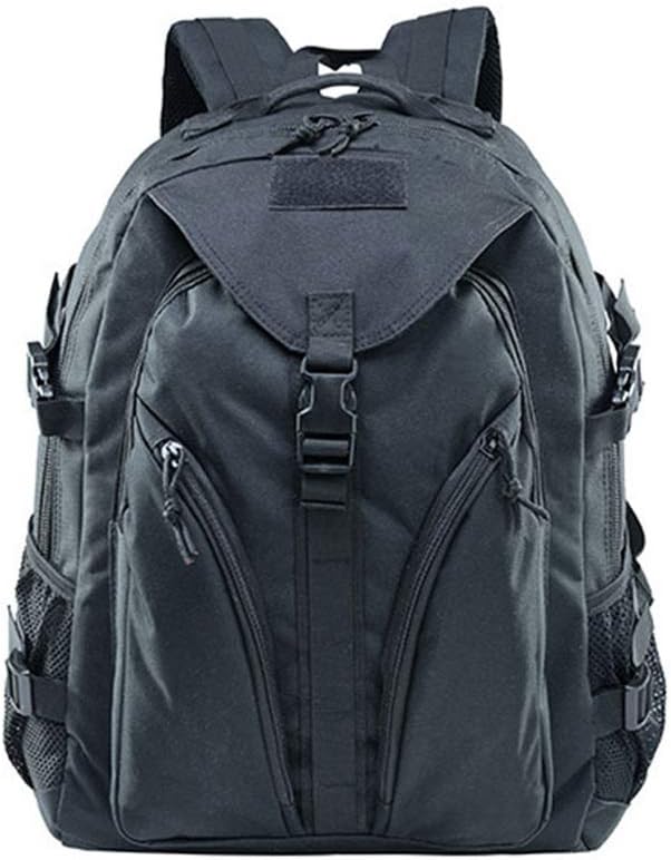 Outdoor Sports Pack Hiking Bag Tactical Rucksack Camo Knapsack Combat Camouflage Tactical 25L Backpack - Black