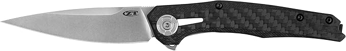 Zero Tolerance 0707 Folding Knife CPM 20CV Blade Steel Tuned Detent System for Smooth Opening 3.5 Inch Drop Point Blade Made in the USA Carbon Fiber