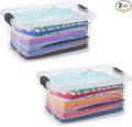 Superio Small Clear Storage Boxes with Lids 11 Quart Plastic Container Bins for Organizing Stackable Crates BPA Free Non Toxic Odor Free Organizers for Home Office School and Dorm
