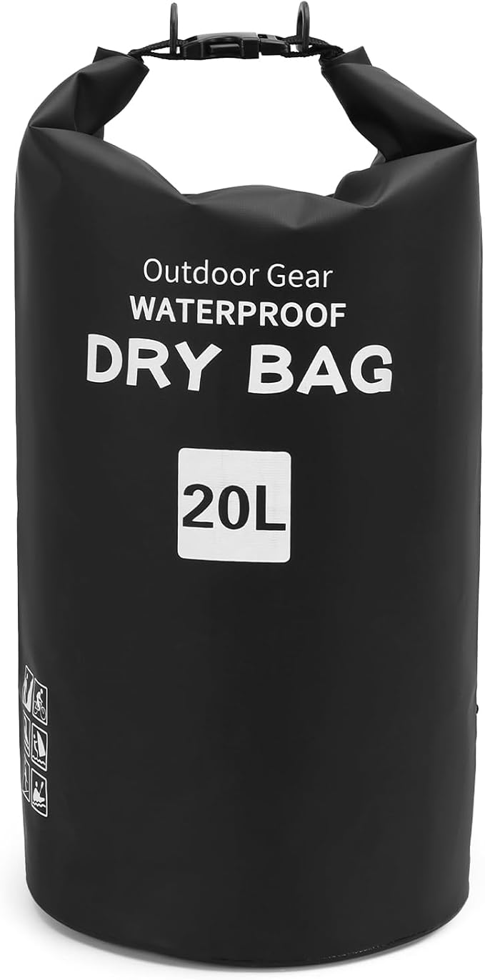 Dry Bag Backpack Lightweight Rainproof Floating Kayak Storage for Men Women 4pcs Roll Top Dry Sack for PaddlingSailing Travel 4 Sizes(5L-30L) (4 sets in one package)