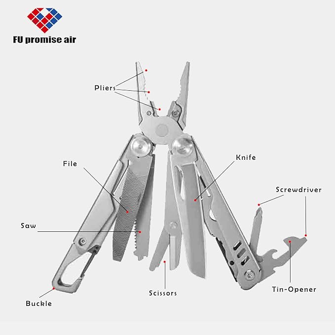 Multi-Purpose Pocket Knife Pliers Kit Durable Stainless Steel Multi-Plier Multi-Tool for Survival Camping Hunting
