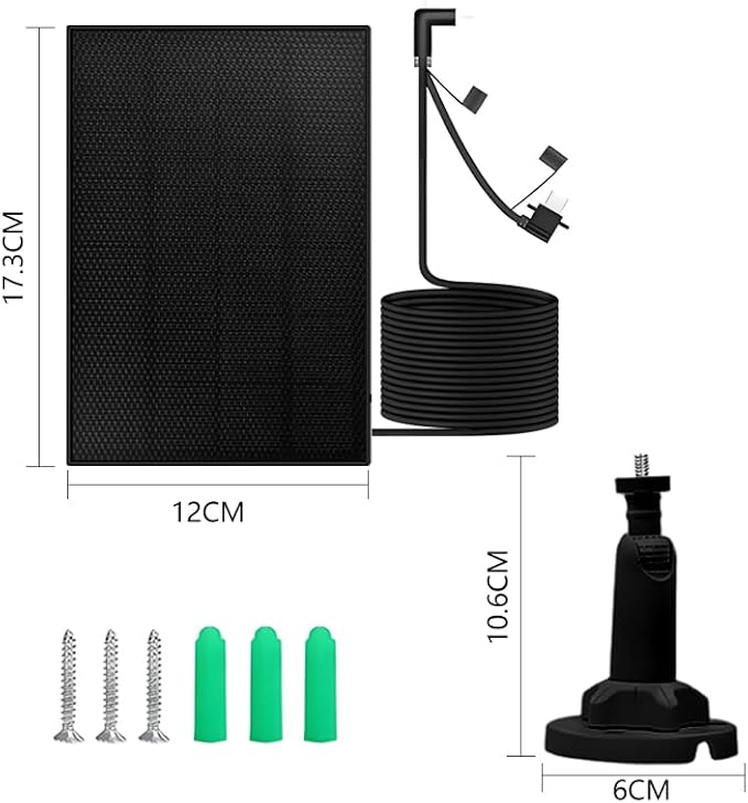 B-Link Camera Solar Panel Compatible with B-Link Out Door 4(4th Gen) B-Link Outdoor(3rd Gen) XT3 B-Link XT2/XT Camera B-Link Outdoor Camera Build-in 2000mAh Rechargeable Battery (1Pack)