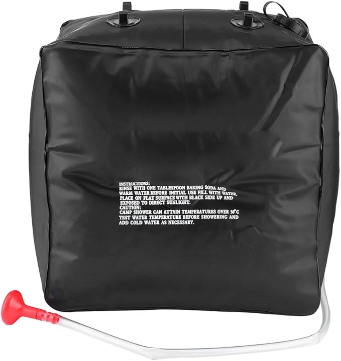 Camp Shower Bag Solar Light Weight Portable 40L Water Storage for Camping Hiking Beach Swimming Outdoor Travelling Made of Durable PVC Material Easy to Carry and Use