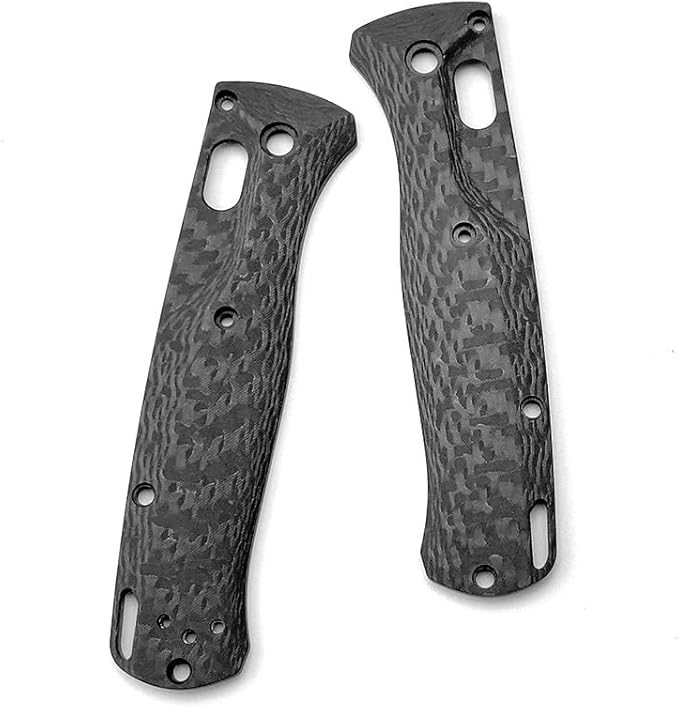 1 Pair Scales Fits for Bugout 535 CNC Carbon Fiber Handle Patch Replacement