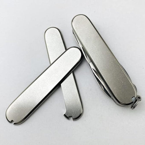 1 Pair Titanium Scales Fits for 91MM CNC Handle Patch DIY Replacement Accessory