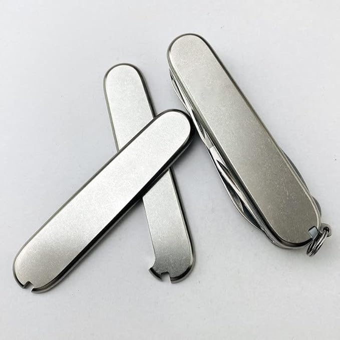 1 Pair Titanium Scales Fits for 91MM CNC Handle Patch DIY Replacement Accessory