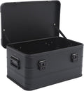 Aluminum Camping Storage Box 13.21 Gal Metal Cargo Case Stackable Box Aluminum box for Logistics Storage Transportation Camping Outdoor Activities Military Purposes (Black 50L/13.21Gal)